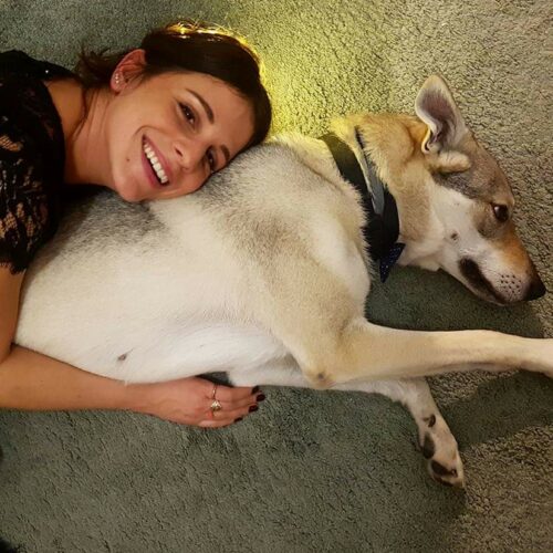 Francesca Grosso con il suo amato cane Ira